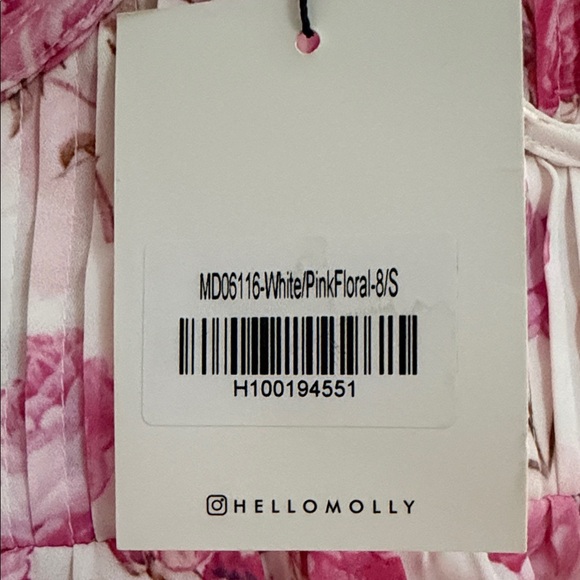 Hello Molly Pink Floral Midi Dress - Picture 6 of 6